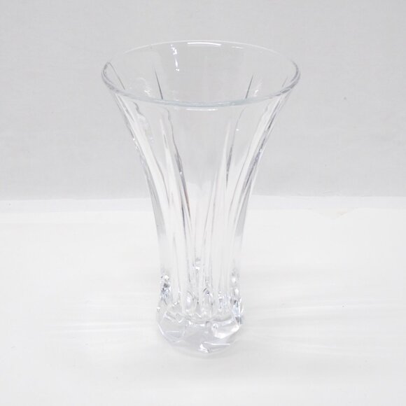 DePlomb Lead Crystal Vase Flared Shape Vertical Cut Design Elegant Craftsmanship - Picture 1 of 8